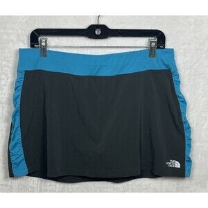 The North Face Skort Activewear Rouching Gray Blue Size Large
